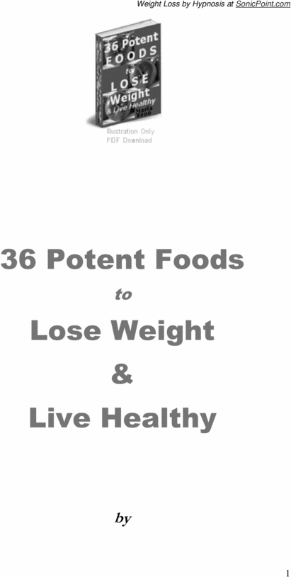 Product picture 36 Potent Foods to Lose Weight