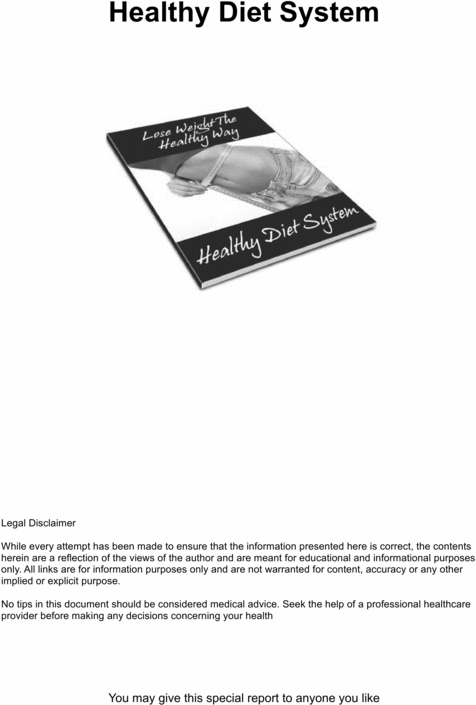 Product picture Healthy Diet System